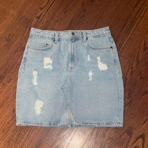 H&M Light Blue Denim Mini Skirt